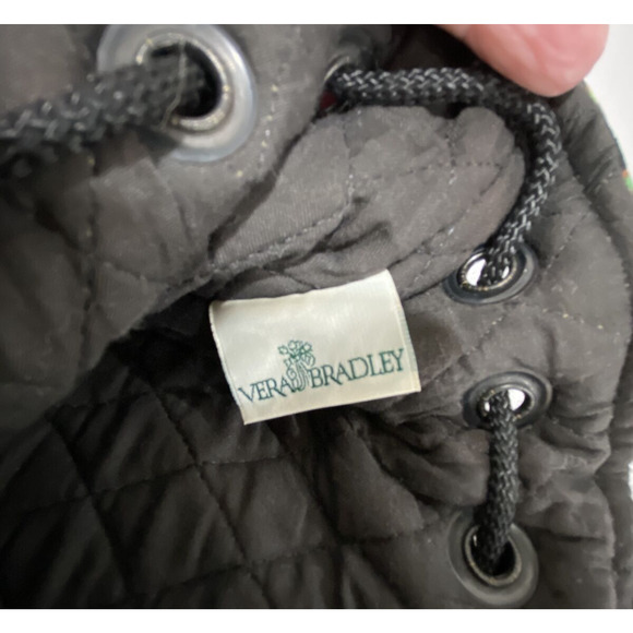 Vera Bradley Backpack Ming 2001 retired pattern toggle clasp tote quilted cotton - Picture 8 of 10